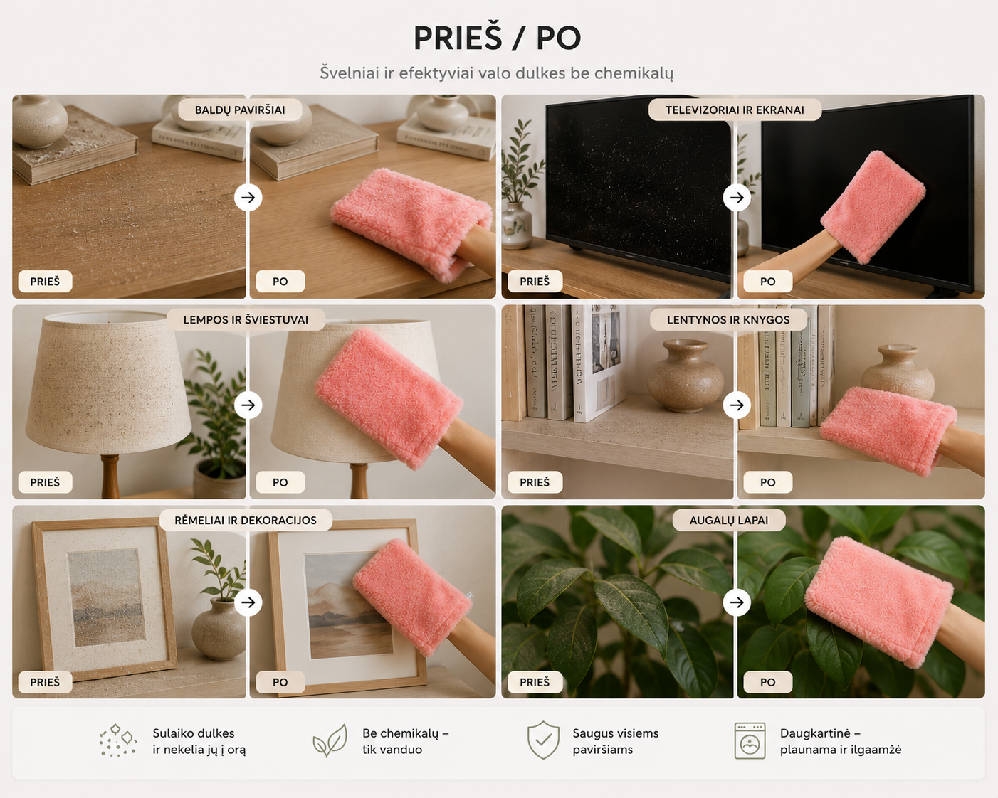 ROŽINĖ PIRŠTINĖ (DULKIŲ VALYMO) - Image 4
