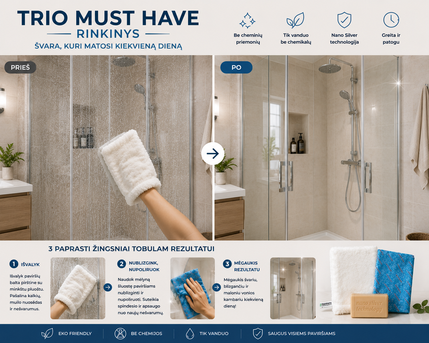 TRIO MUST-HAVE UNIVERSALUS VONIOS RINKINYS - Image 6