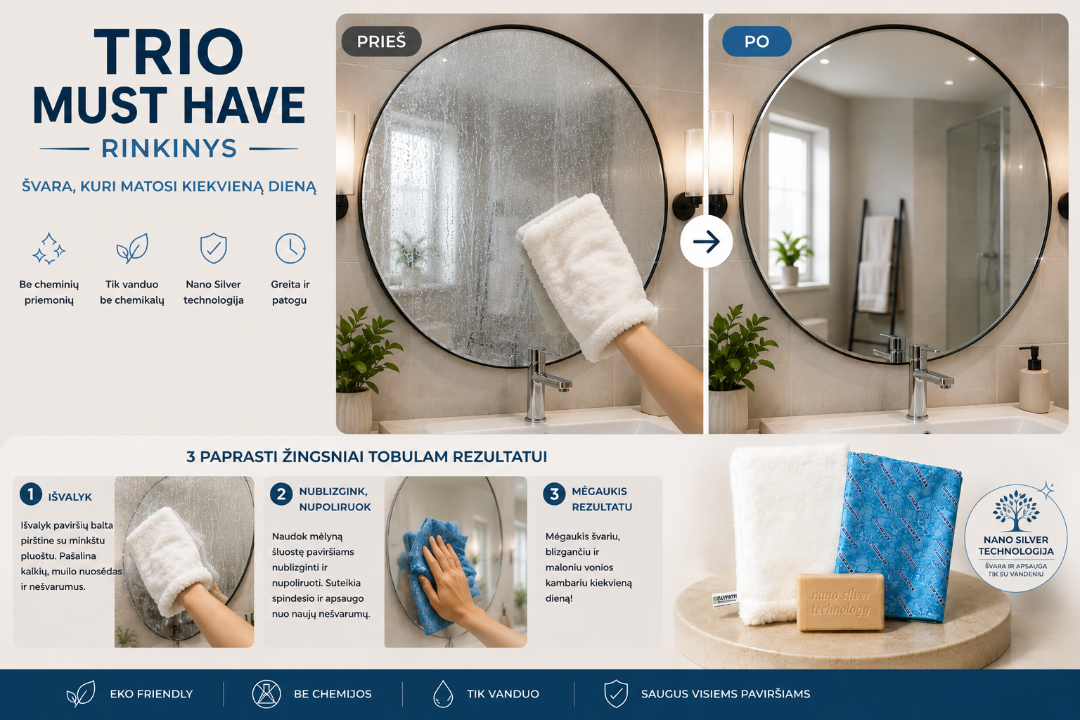TRIO MUST-HAVE UNIVERSALUS VONIOS RINKINYS - Image 5