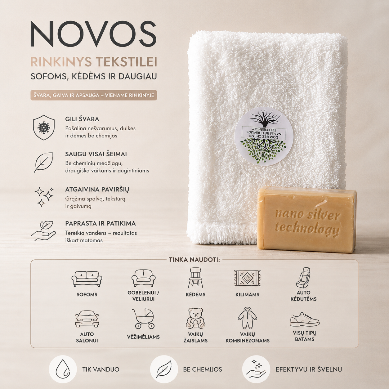 NOVA PIRŠTINĖ (DRĖGNO VALYMO, MEDŽIAGINIŲ PAVIRŠIŲ) - Image 3